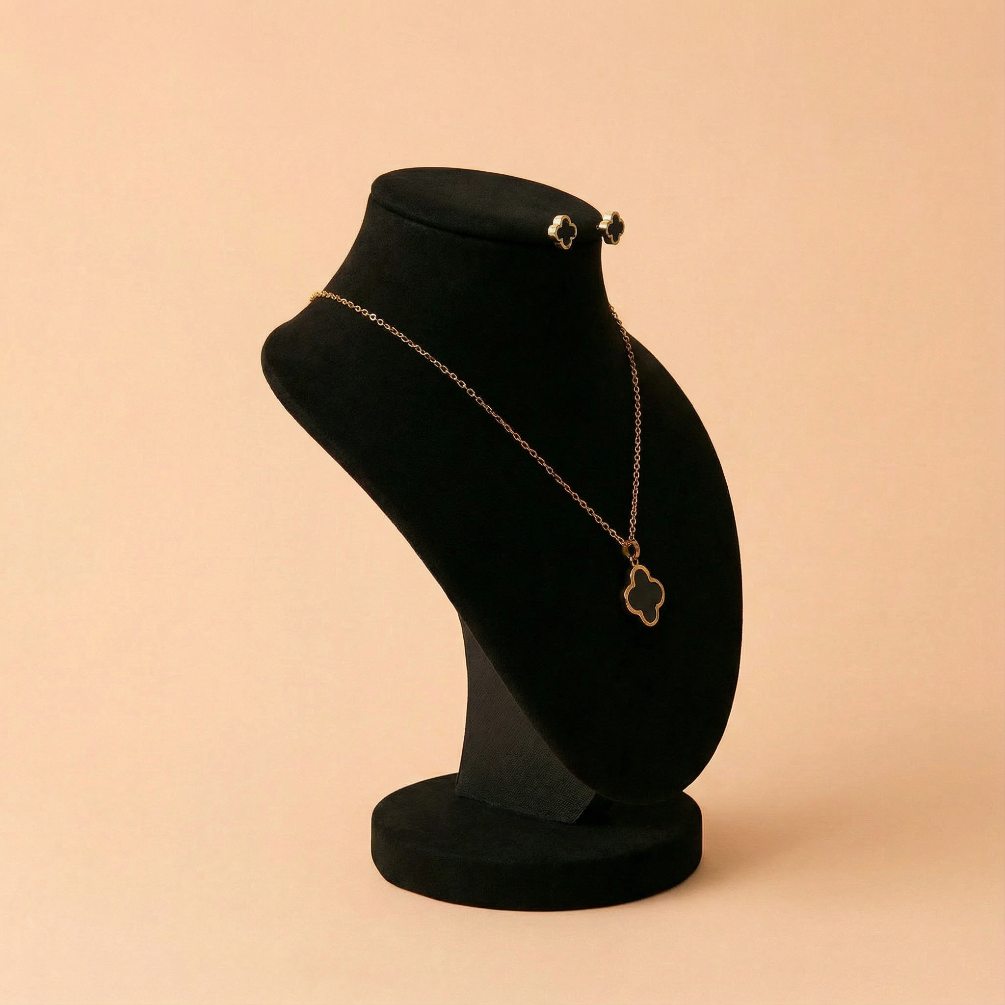 The Eternal Clover Set: Necklace & Earrings Combo