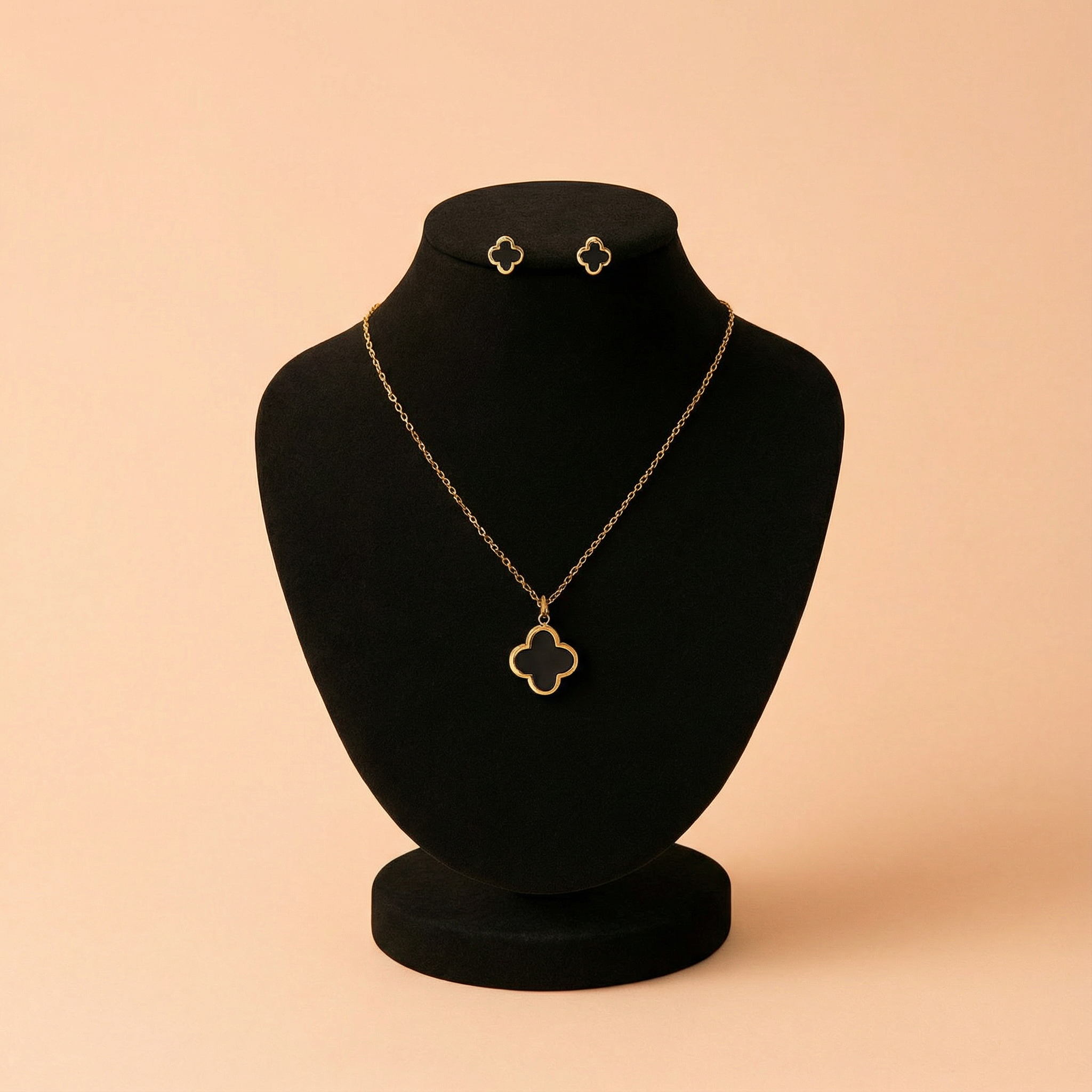 The Eternal Clover Set: Necklace & Earrings Combo
