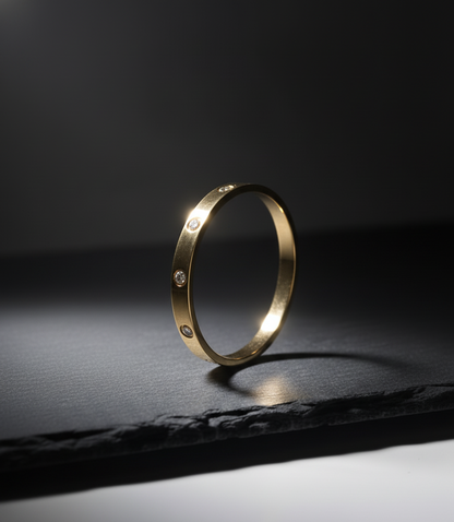 Iconic Love Bracelet Duet: Gold & Silver Tone Cuff Bangles